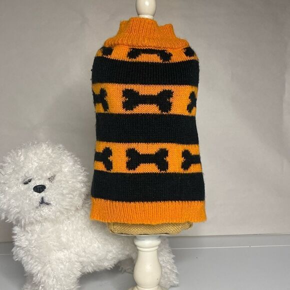 Dog Bone Halloween Pet Sweater - Picture 2 of 8